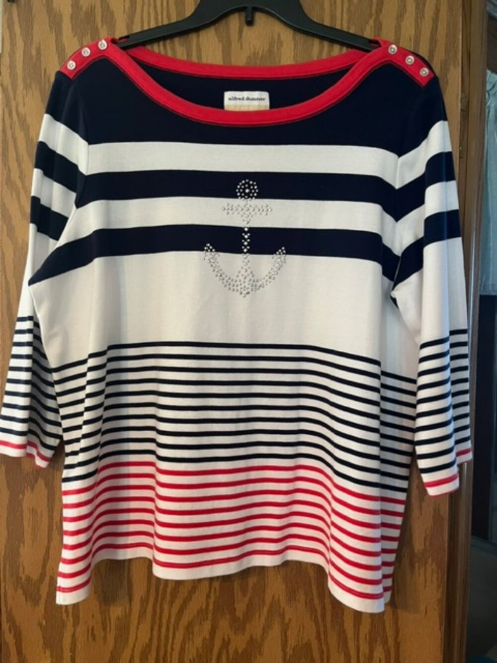 Alfred Dunner Nautical Women's Top